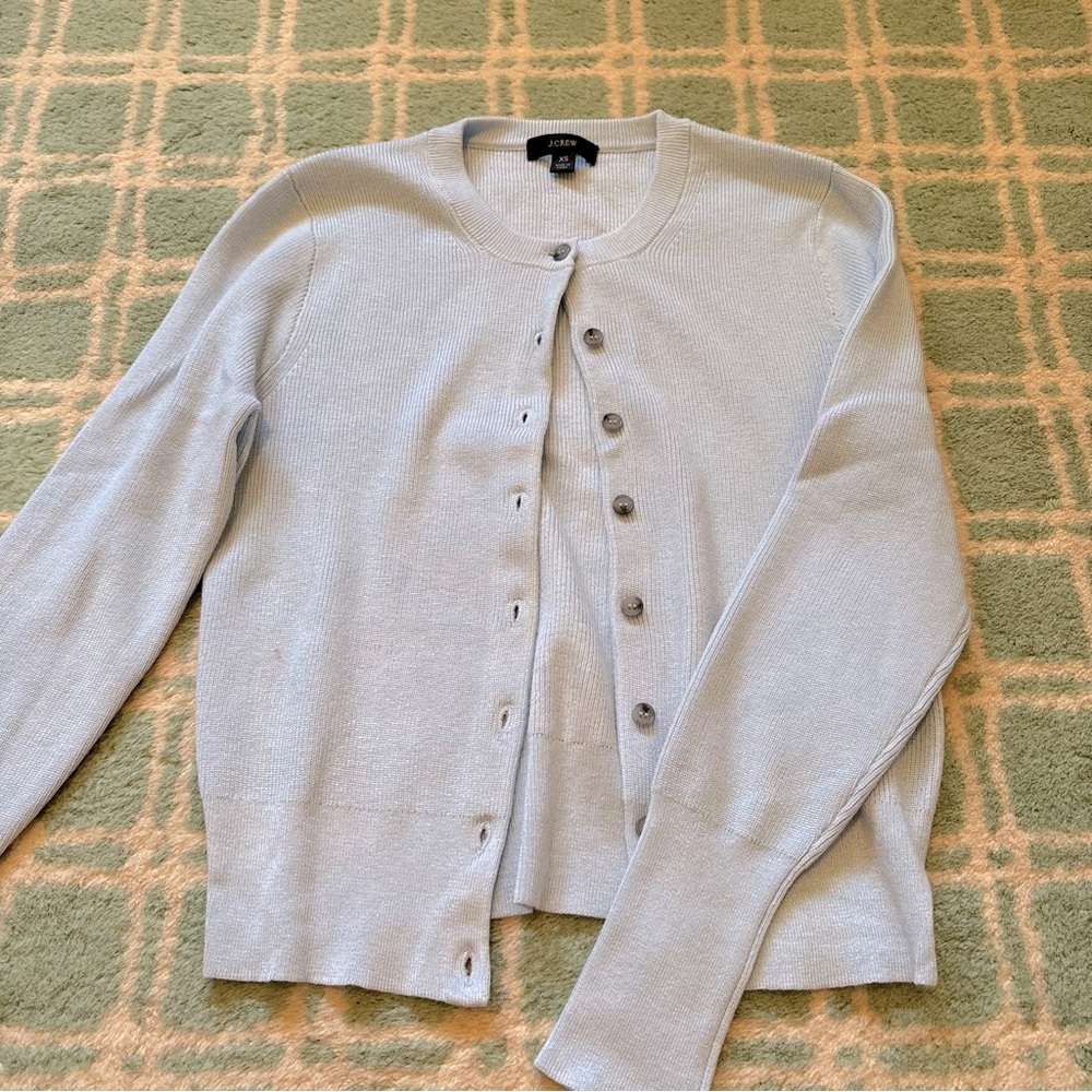 EUC stretch cardigan from J crew. Light blue size XS